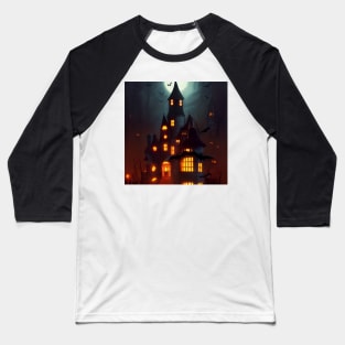 Haunted House Baseball T-Shirt